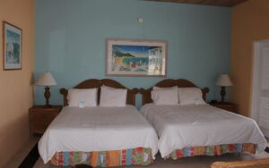 L'interno di un Two-Bedroom Beachfront Bungalow, Cape Santa Maria Beach Resort, Long Island, Bahamas. Autore e Copyright Marco Ramerini