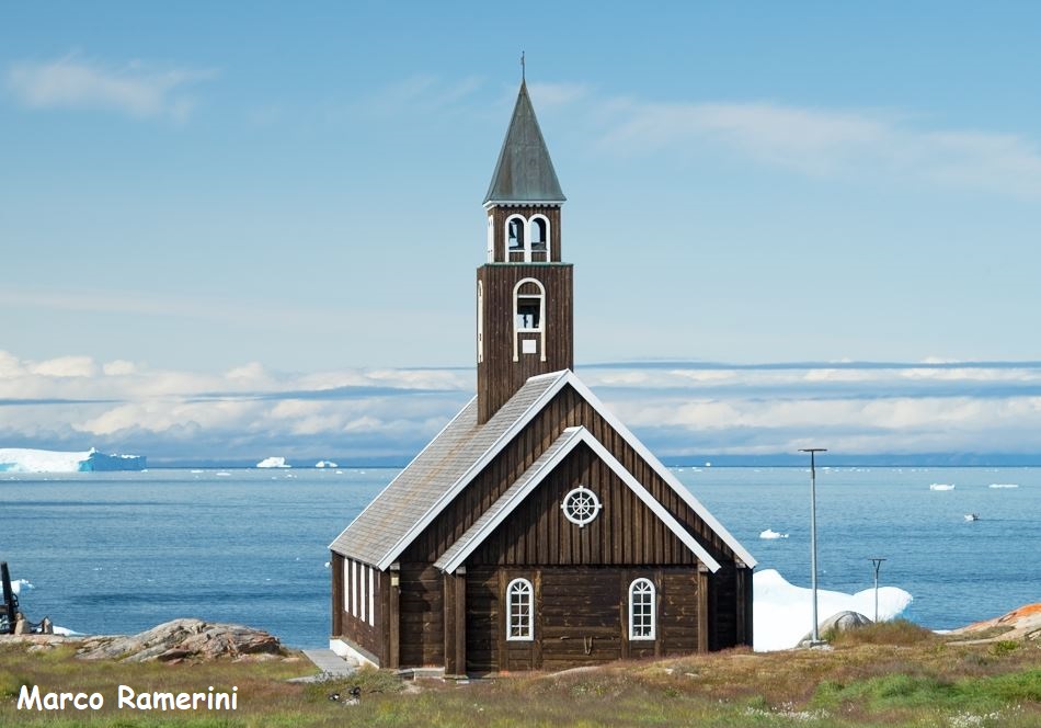 La chiesa di Ilulissat, Groenlandia. Autore e Copyright Marco Ramerini